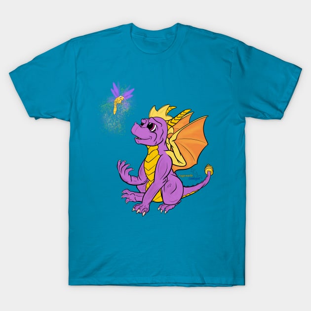 Spyro & Sparx T-Shirt by tygerwolfe